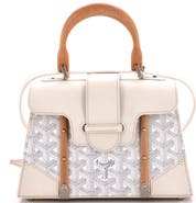 Pre-Owned Goyard Structured Saigon Top Handle Bag Coated Canvas with Leather Mini