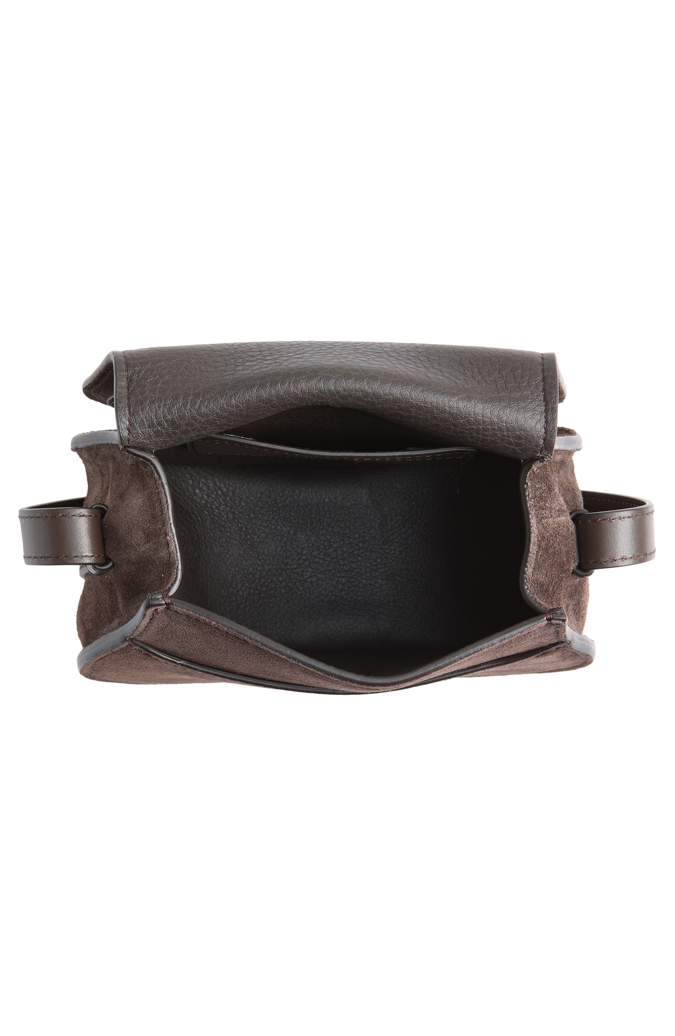 Chloé Small Marcie Suede Saddle Bag, Alternate, color, Brown