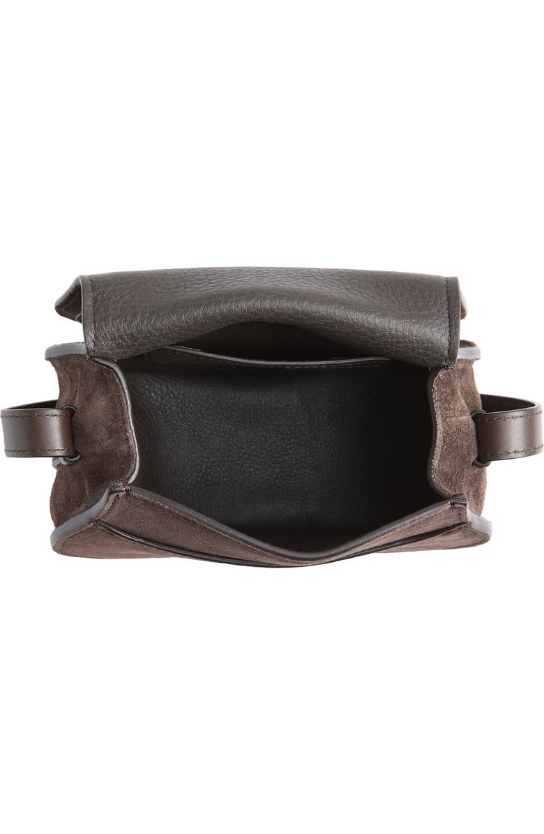 Chloé Small Marcie Suede Saddle Bag, Alternate, color, Brown