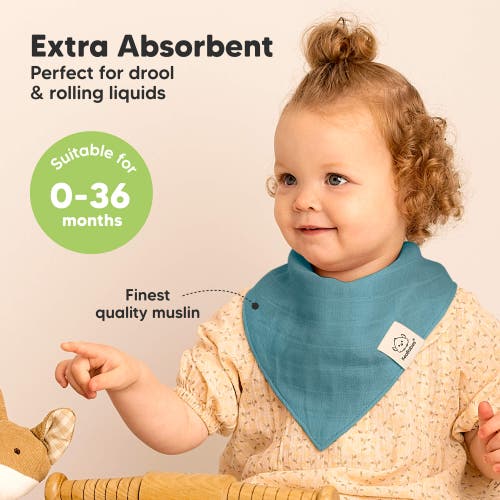KEABABIES KEABABIES 8-PACK LUMI MUSLIN BANDANA BIBS