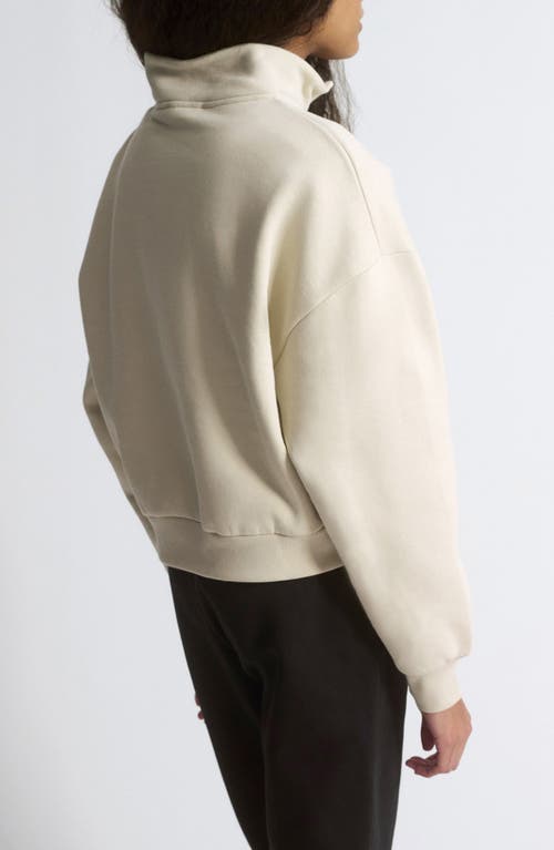 Brooklyn Industries Appliqué Graphic Half-zip Sweatshirt In Neutral