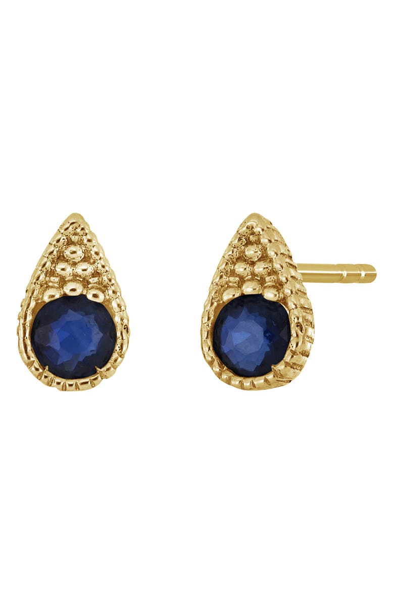 Bony Levy 18K Yellow Gold Sapphire Teardrop Stud Earrings, Main, color, 
