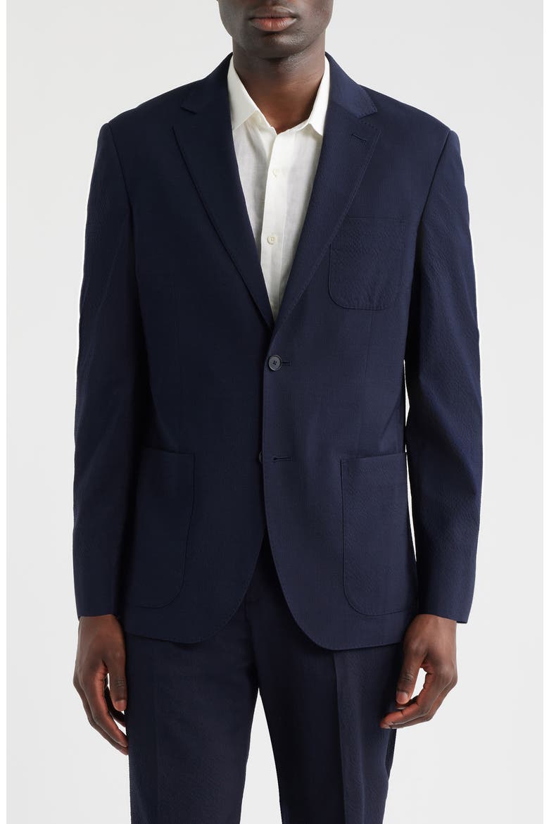 Henrik Trim Fit Navy Stretch Wool Seersucker Suit, Alternate, color, NAVY DYLAN SEERSUCKER