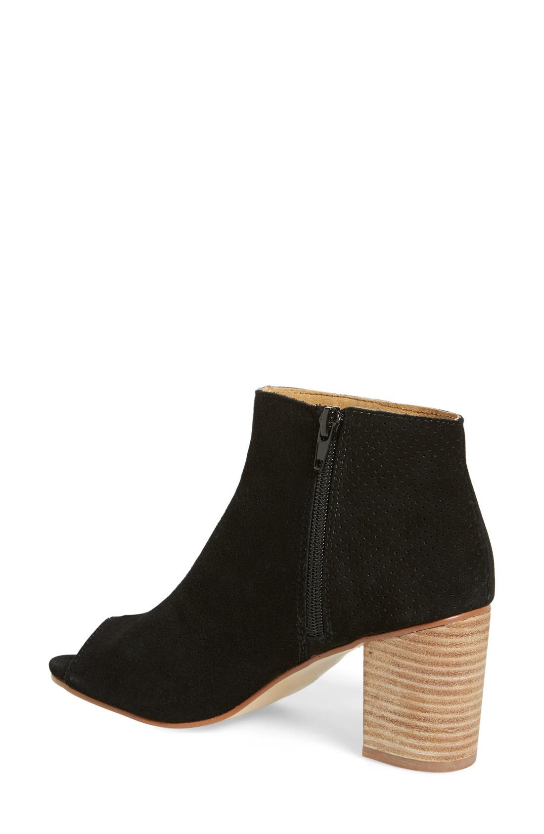 'Erika' Bootie (Women), Alternate, color, BLACK SUEDE