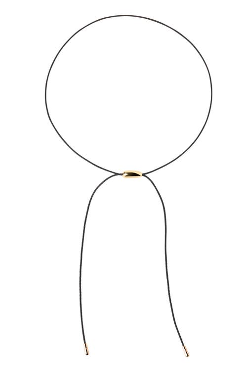 Pdpaola Oslo Cord Necklace In Black