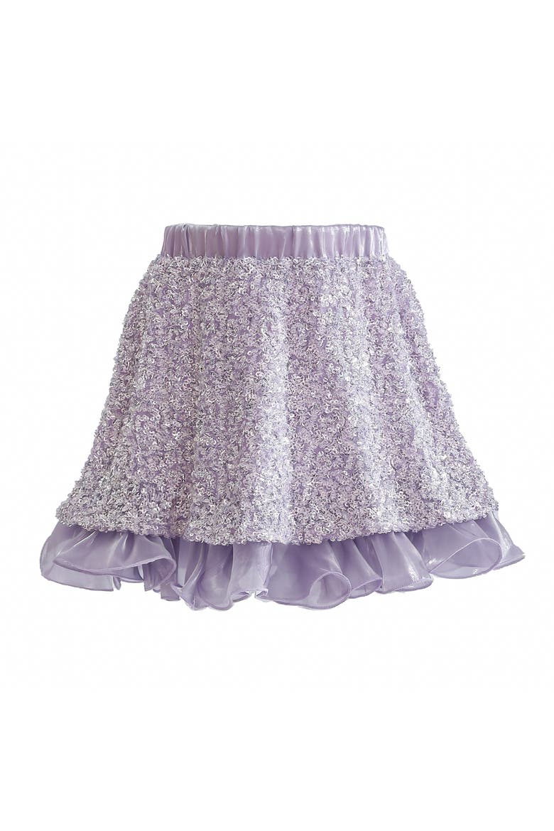 Althea Glitter Ruffle Skirt Set, Alternate, color, Purple