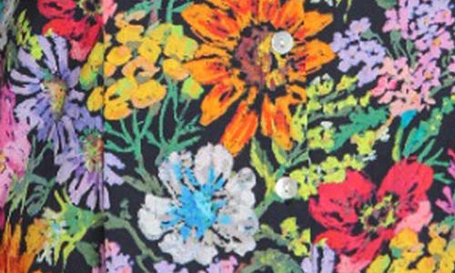 Apny Classic Floral Button-up Shirt In Lilac Multi
