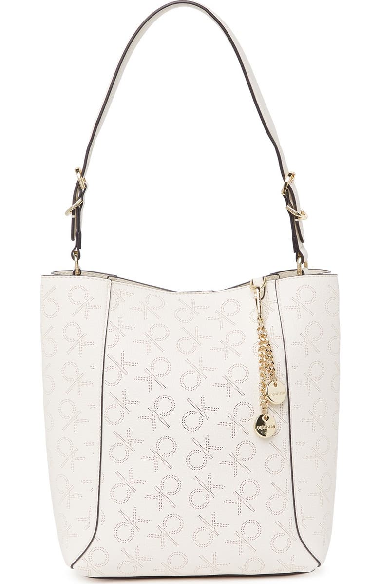 Calvin Klein Denver Perforated Montego Logo Hobo Shoulder Bag, Main, color,