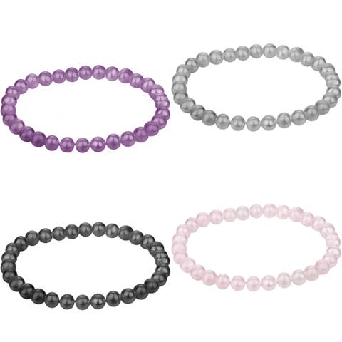 4 Pack Pearl Bracelets