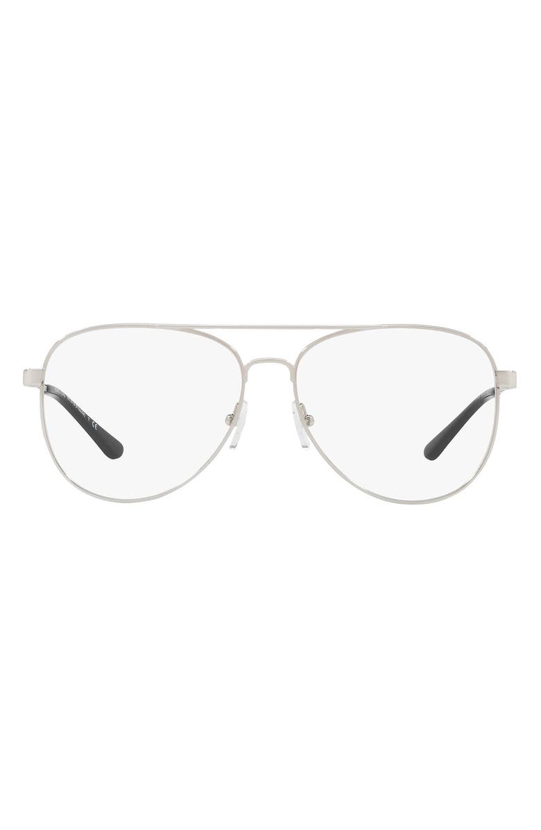 Michael Kors 56mm Aviator Optical Glasses, Main, color, 