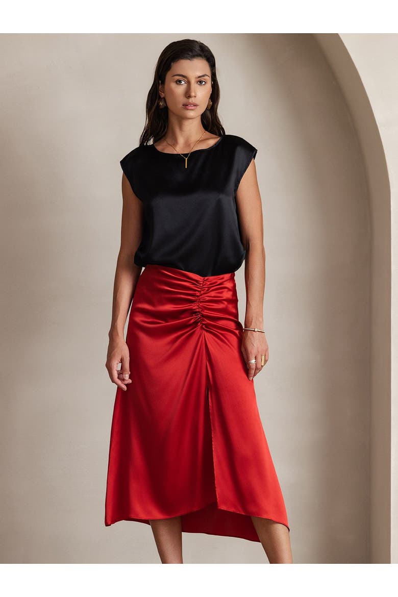 19Momme Silk Casual Sleeveless Top, Alternate, color, Black