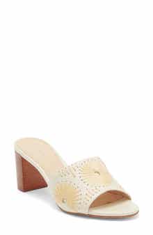 Susie Raffia Stitched Slide Sandal