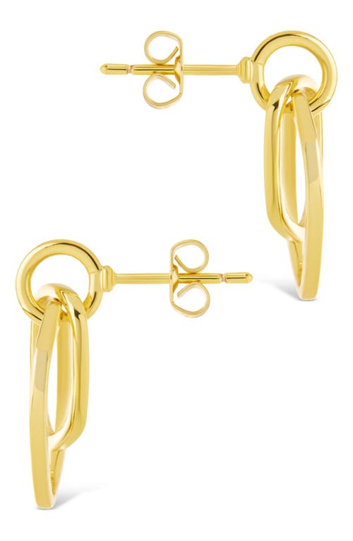 Sterling Forever Arabelle Modern Geometric Drop Earrings In Gold