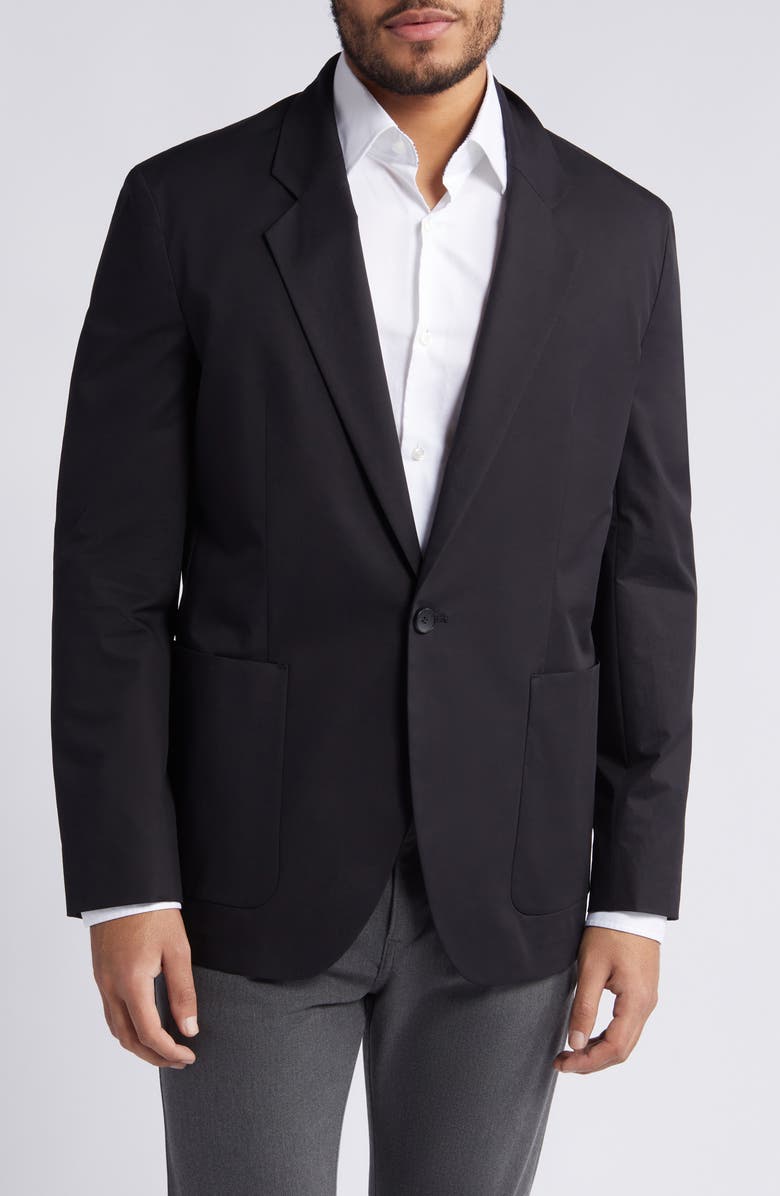 HUGO Key Fred One-Button Stretch Cotton Blazer, Main, color, 