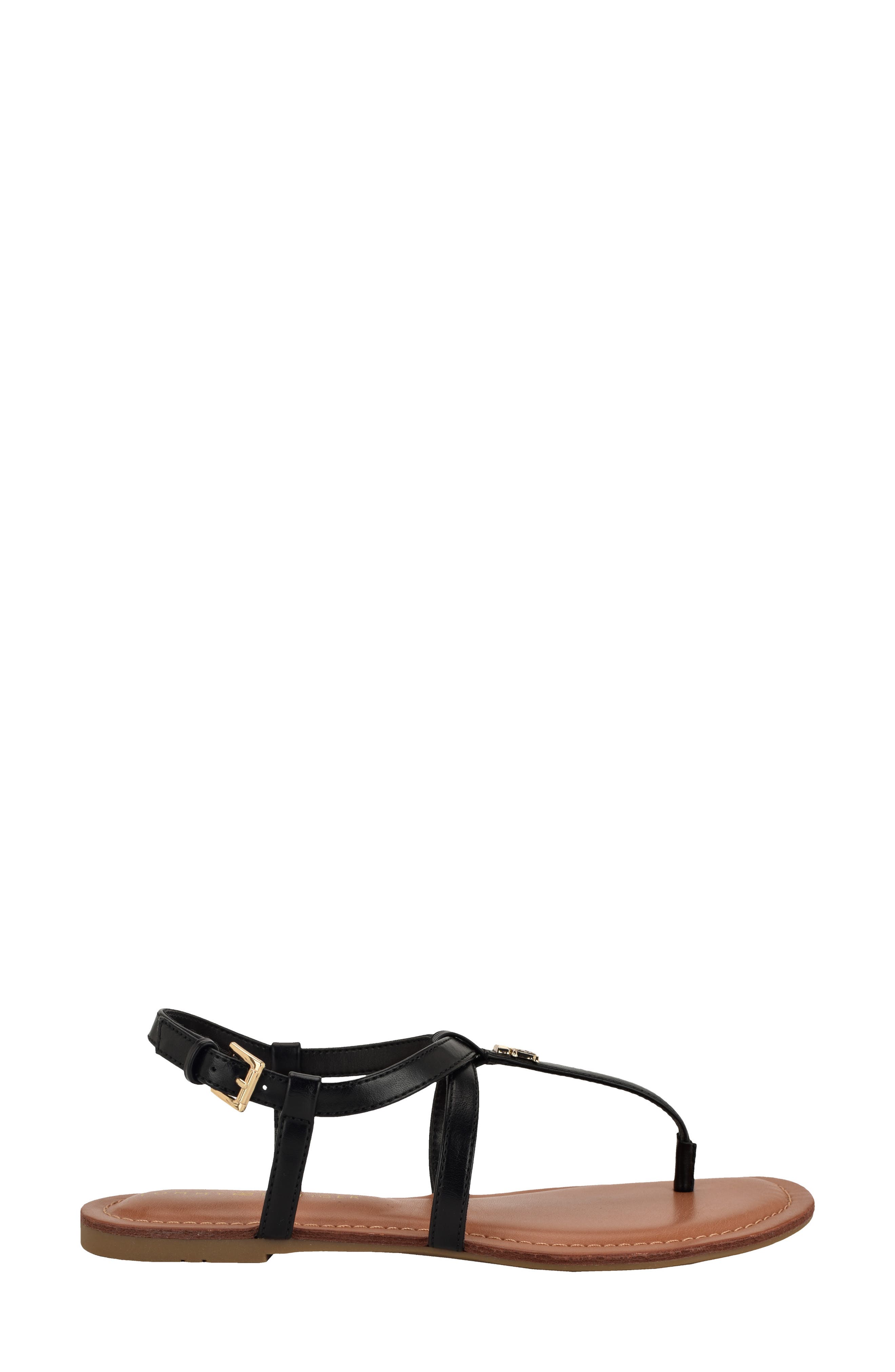 Tommy Hilfiger Lohian T-Strap Sandal, Alternate, color, Black