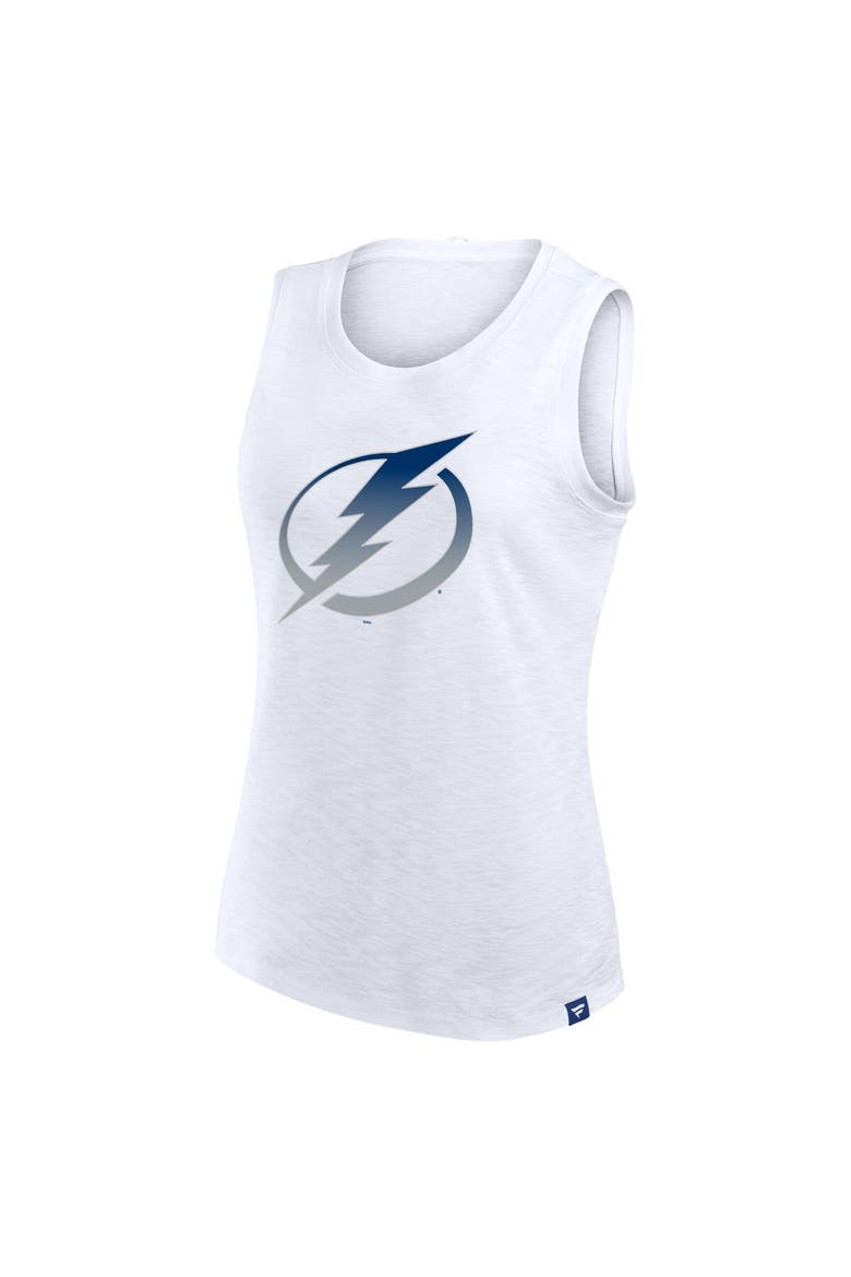 Women's Fanatics White Tampa Bay Lightning Slub Tank Top, Alternate, color, White