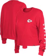 New Era Women's New Era  Red Kansas City Chiefs Thermal Crop Long Sleeve T-Shirt