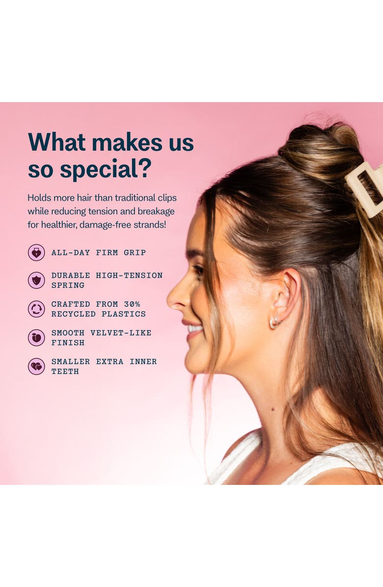 Gimme Beauty Extra Grip Square Claw Clip Duo, Alternate, color, Black