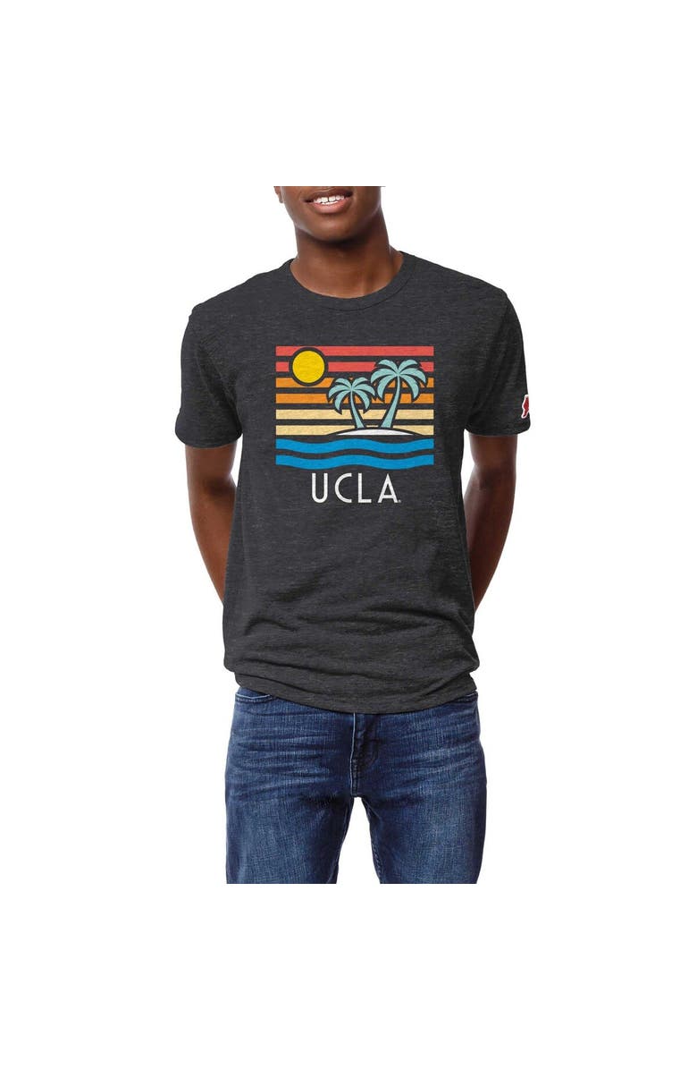 LEAGUE COLLEGIATE WEAR Men's League Collegiate Wear Heather Charcoal UCLA Bruins Hyper Local Victory Falls Tri-Blend T-Shirt, Alternate, color, 