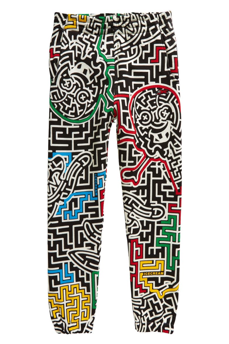 Kids' Endless Cotton Sweatpants, Main, color, WHISPER WHITE/ BLACK