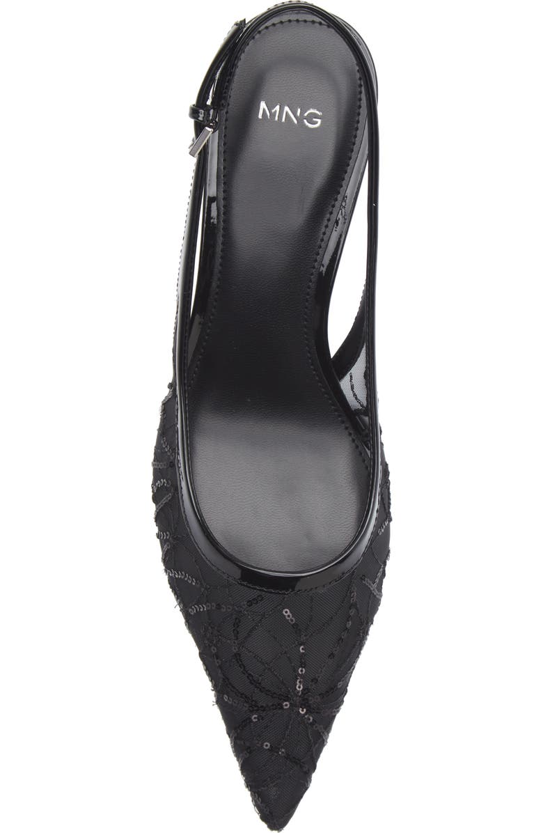 MANGO Lorio Slingback Kitten Heel Pump, Alternate, color, Black