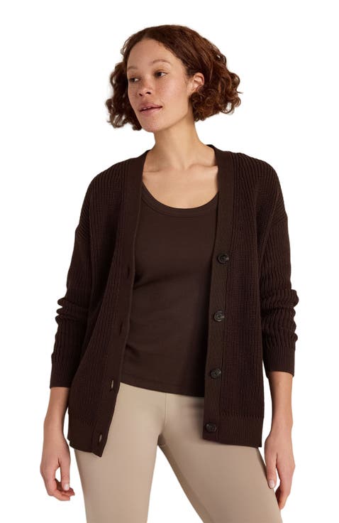 Organic Cotton Shaker Stitch Cardigan