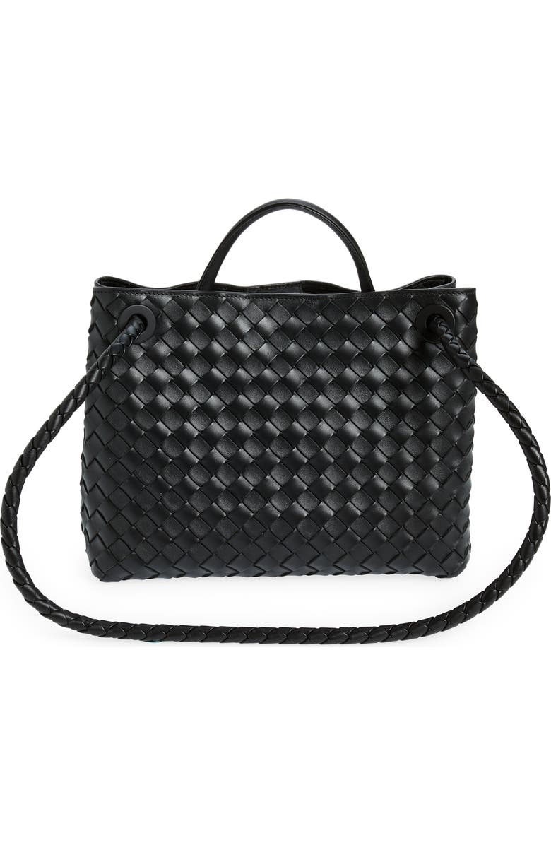Bottega Veneta Medium Andiamo Intrecciato Shoulder Bag, Alternate, color, 1139 Black-M Brass-Black