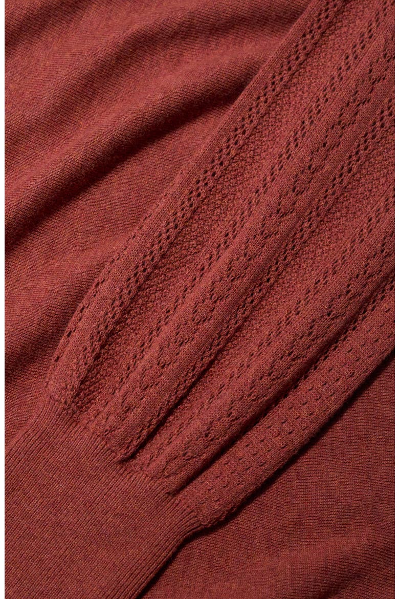 Herring Gull Long Sleeve Organic Cotton Sweater Dress, Alternate, color, KNIT MELANGE BURGUNDY