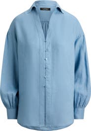 Lauren Ralph Lauren Relaxed Fit Linen Button-Up Shirt
