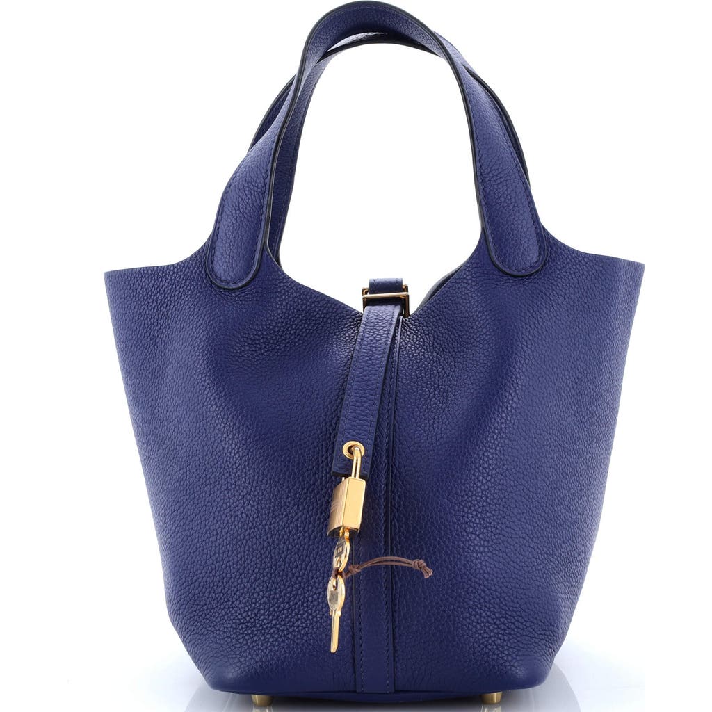 Pre-owned Hermes Hermes Picotin Lock Bag Maurice Pm In Blue