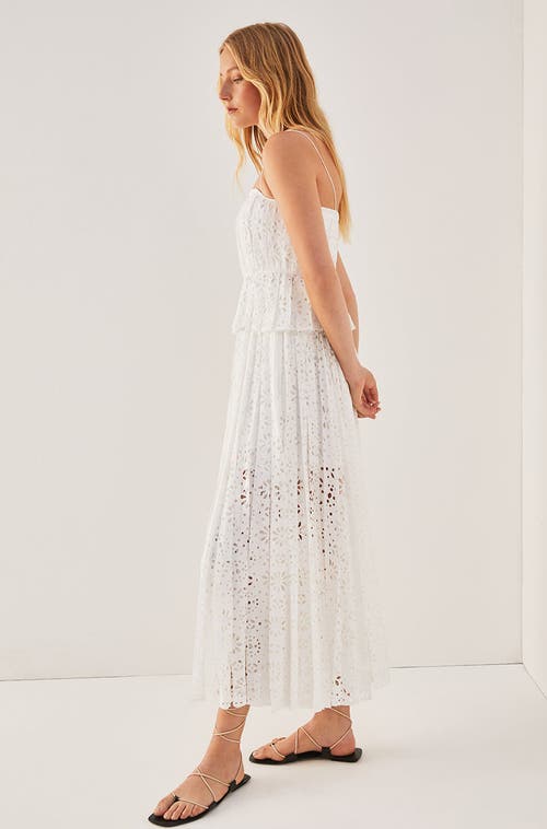 REBECCA TAYLOR REBECCA TAYLOR GEO EYELET PLEATED TANK