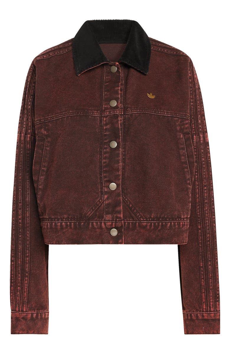 adidas Originals Essential Canvas Oversize Track Jacket, Alternate, color, Aurora Coffee