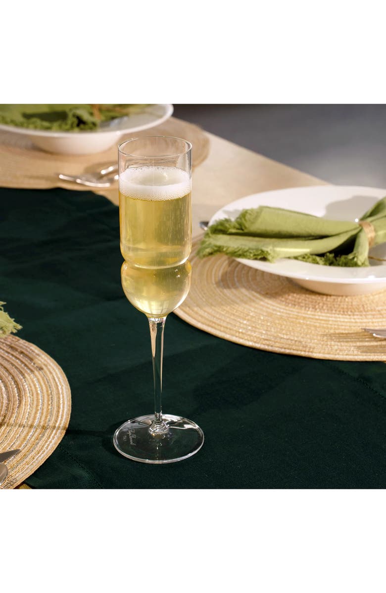 Luigi Bormioli Grandioso Set of 6 Prosecco/Sparkling Wine Glasses, Alternate, color, Clear