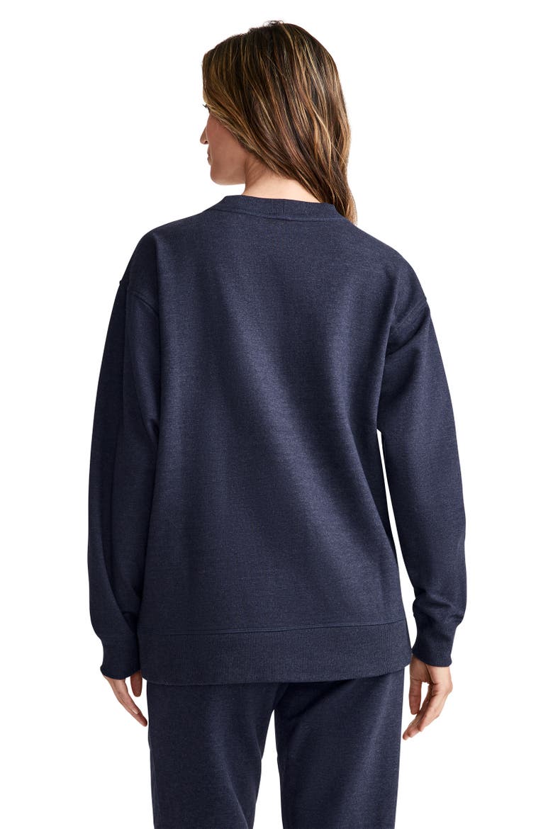 Women's 1876 Collection Fleece Cardigan, Alternate, color, 1876 Navy Blue