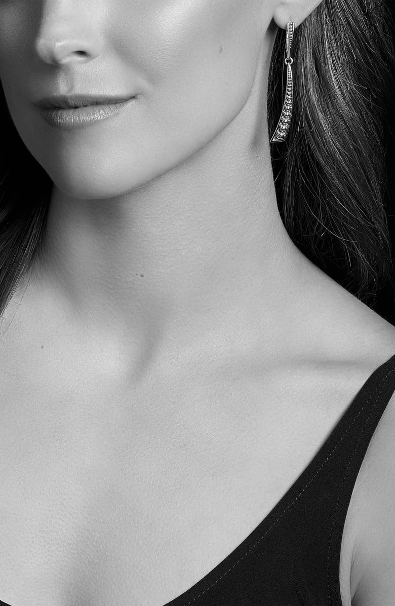 LAGOS Signature Caviar Curved Linear Drop Earrings, Alternate, color,