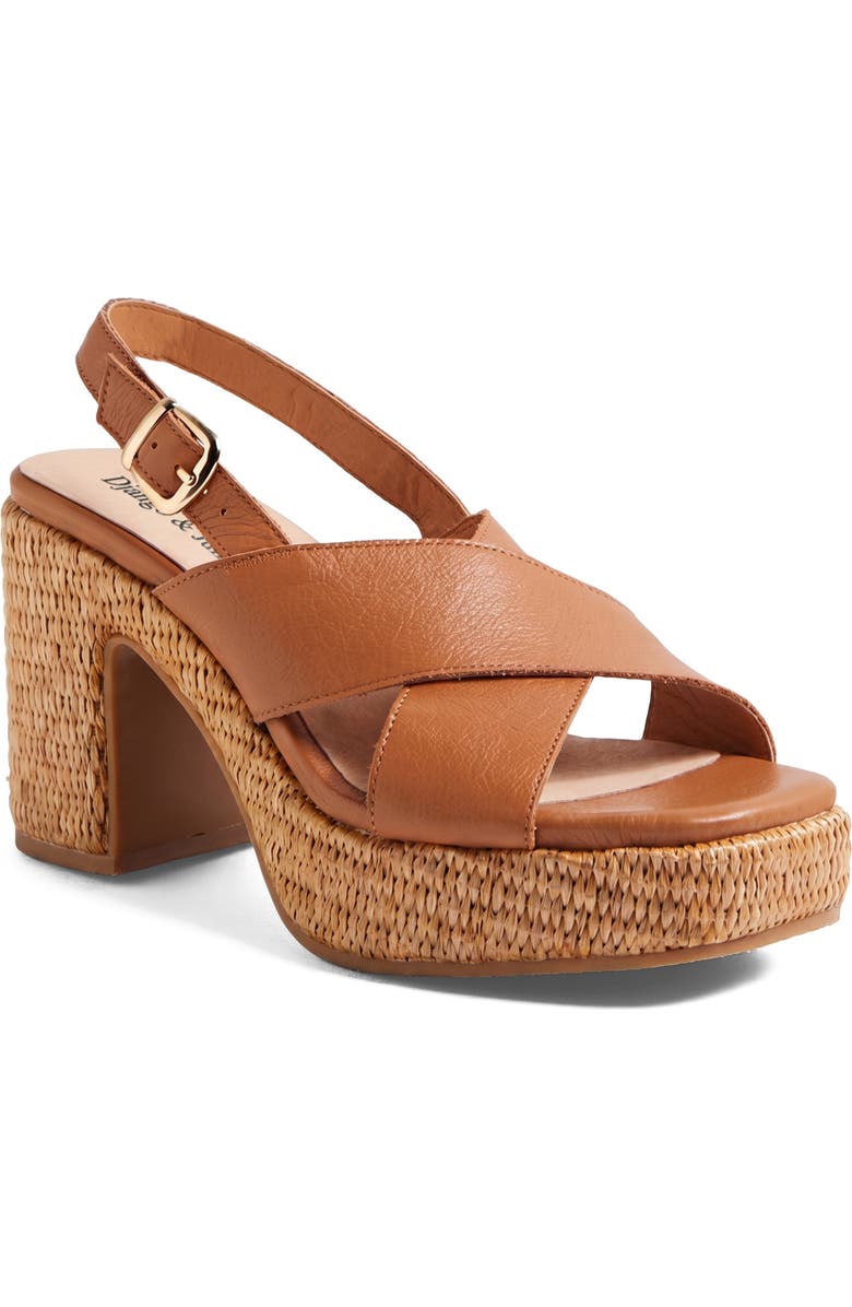 DJANGO AND JULIETTE Kloria Platform Heel, Main, color, Dark Tan Leather