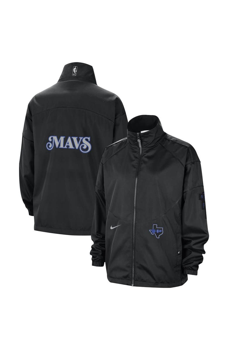 Nike Women's Nike Black Dallas Mavericks 2023/24 City Edition Courtside Swoosh Fly Full-Zip Jacket, Main, color, 