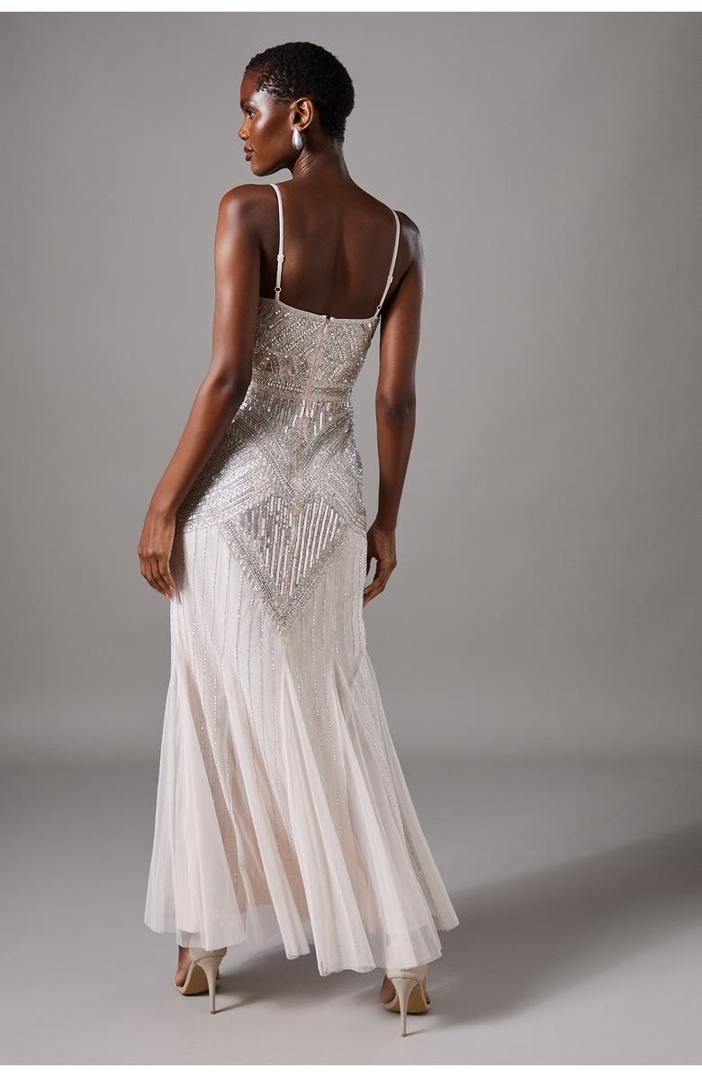 Coast Deco Embellished Cami Maxi Dress, Alternate, color, Neutral