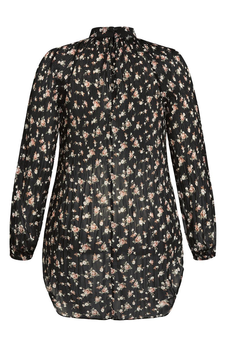 City Chic Rosebud Floral Cold Shoulder Top, Alternate, color, 