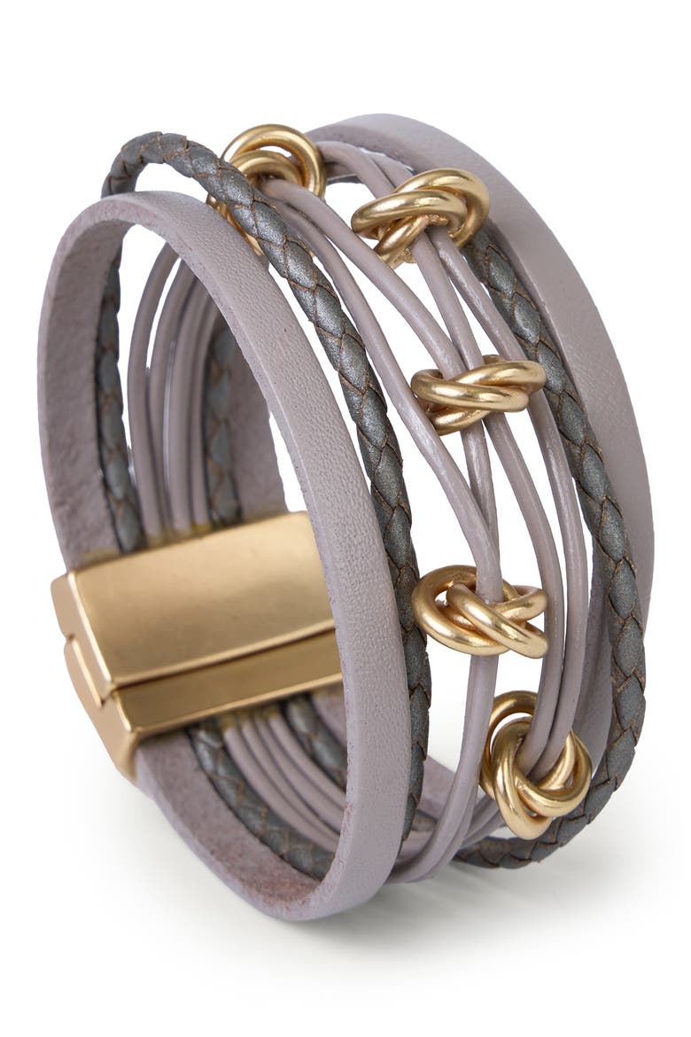 Mulistrand Knot Bracelet, Main, color, TAUPE