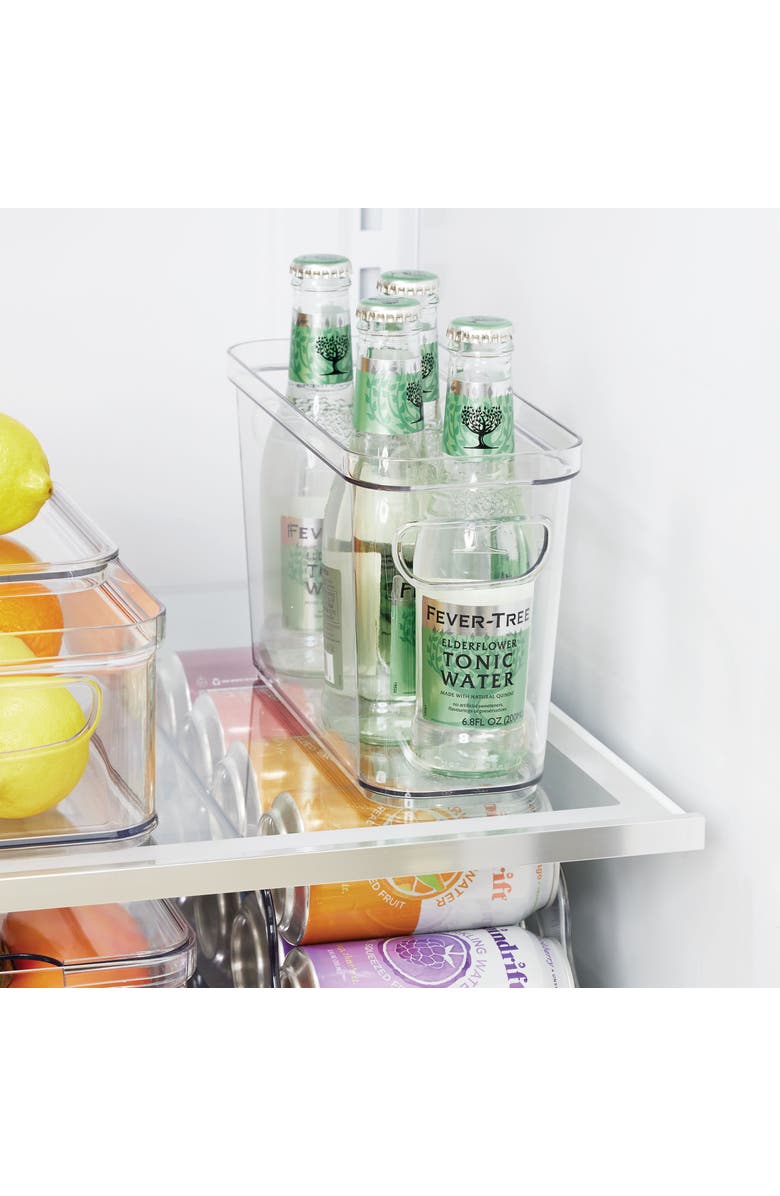 iDesign Plastic Pantry Bin for Kitchen Organizing - Set of 4 - Clear, Alternate, color, Clear/White