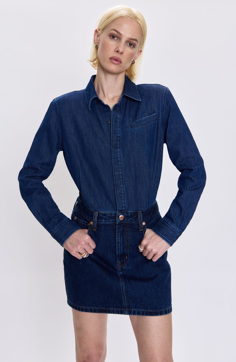 Pistola Pixie Long Sleeve Denim Minidress, Alternate, color, Gemini