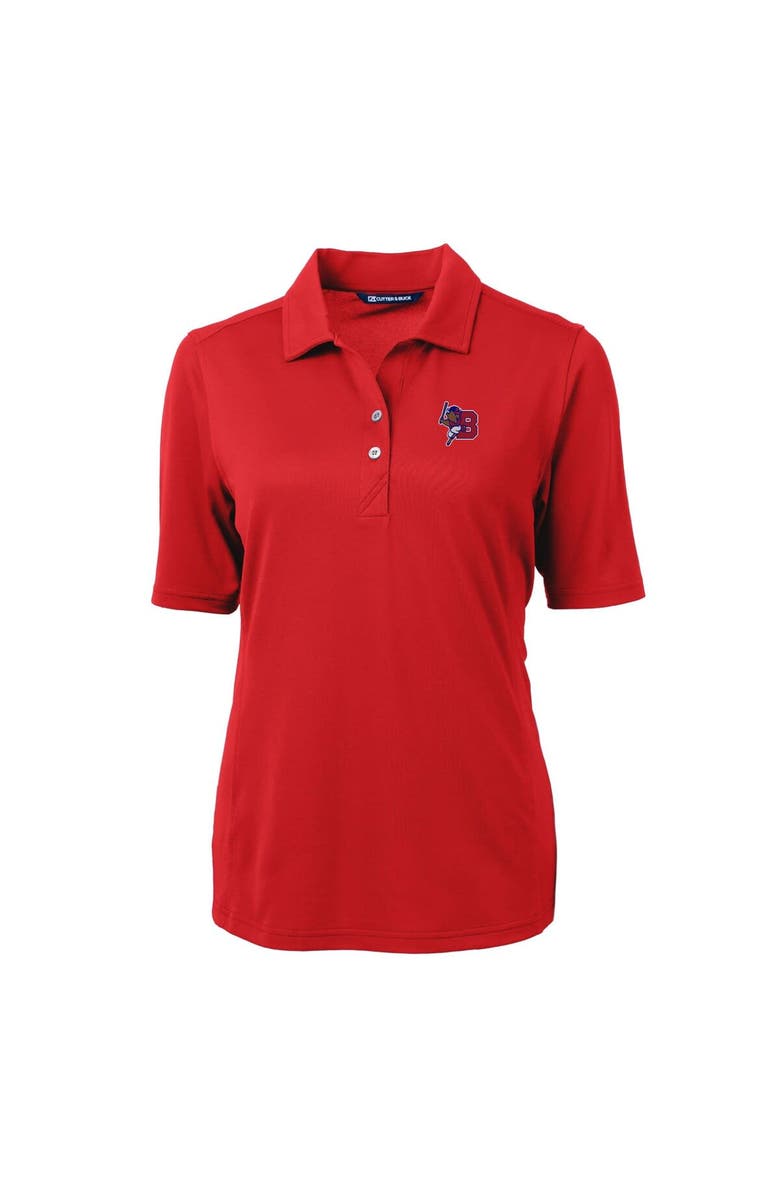 Cutter & Buck Women's Cutter & Buck Red Buffalo Bisons Virtue DryTec Eco Pique Recycled Polo, Alternate, color, 