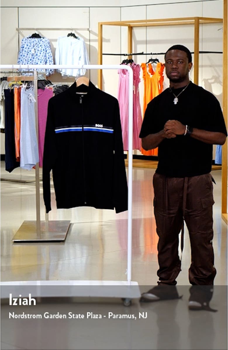Authentic Chest Stripe Zip-Up Cotton Jacket, sales video thumbnail