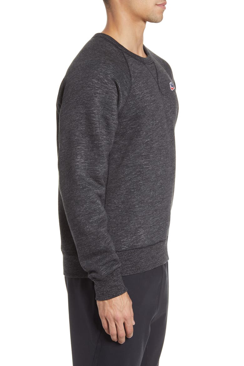 Sportswear Heritage Crewneck Sweatshirt, Alternate, color, BLACK/ HEATHER
