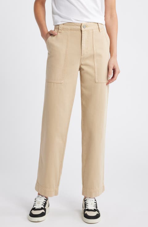 Cotton Blend Utility Pants