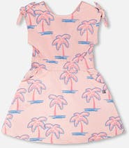 Deux par Deux Short Sleeve French Terry Palm Dress