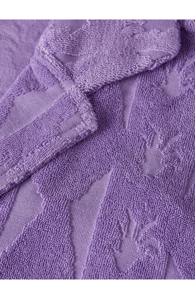 Scotch & Soda Kids' Jacquard Cotton Blend Button-Up Camp Shirt, Alternate, color, Cactus Stripe Paisley Purple