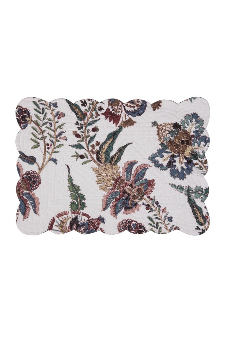 Braelyn 100% Cotton Quilted Set of 6 Placemats 13" x 19", Alternate, color, Purple