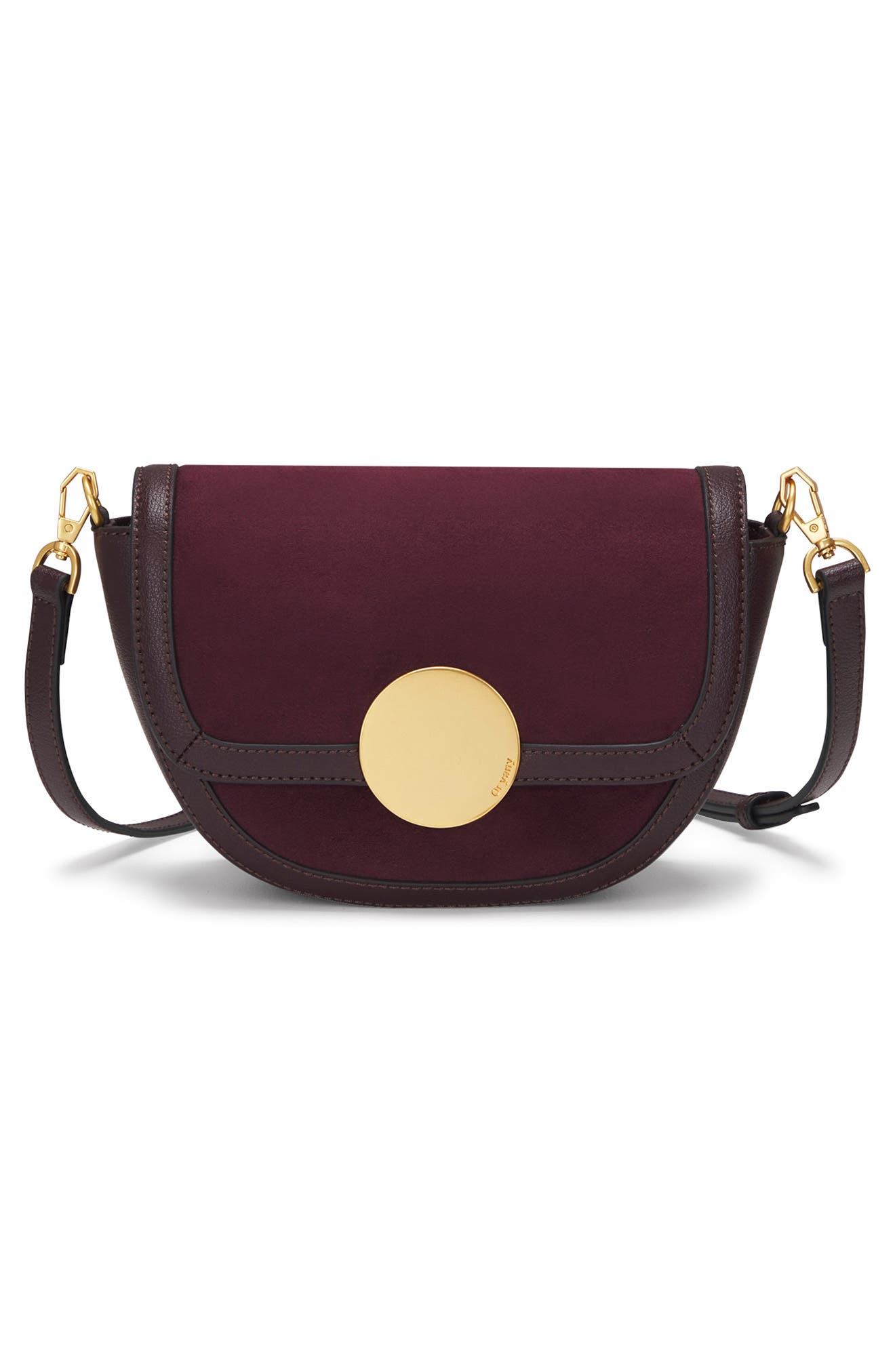Lottie Suede Crossbody, Alternate, color, BORDO